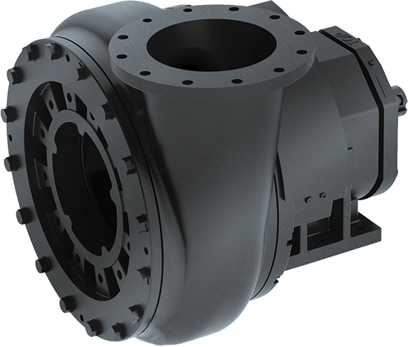 Discharge pump features including high-pressure pump-out vanes, constant speed operation, and other specifications highlighted.